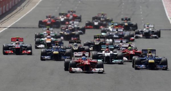 la partenza del gp di f1 inghilterra