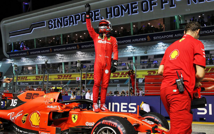 POLE DI LECLERC A SINGAPORE