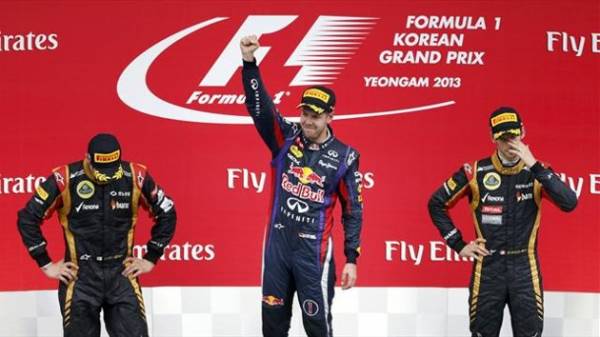 podio gp di korea f1