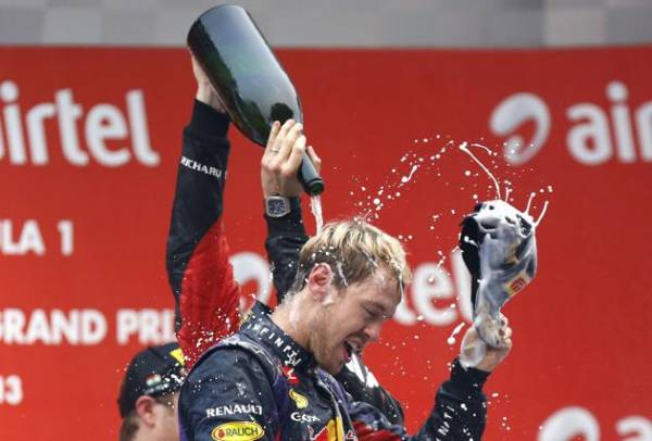 seb vettel sul podio